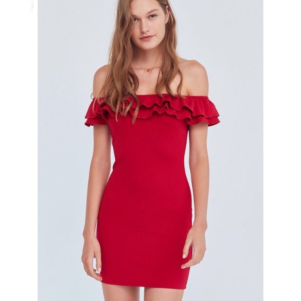 Silence + Noise Off The Shoulder Ruffle Dress